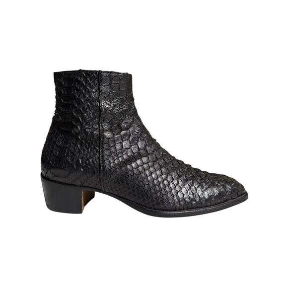 Python snakeskin 40mm heeled sonny boot - Picture 1 of 4